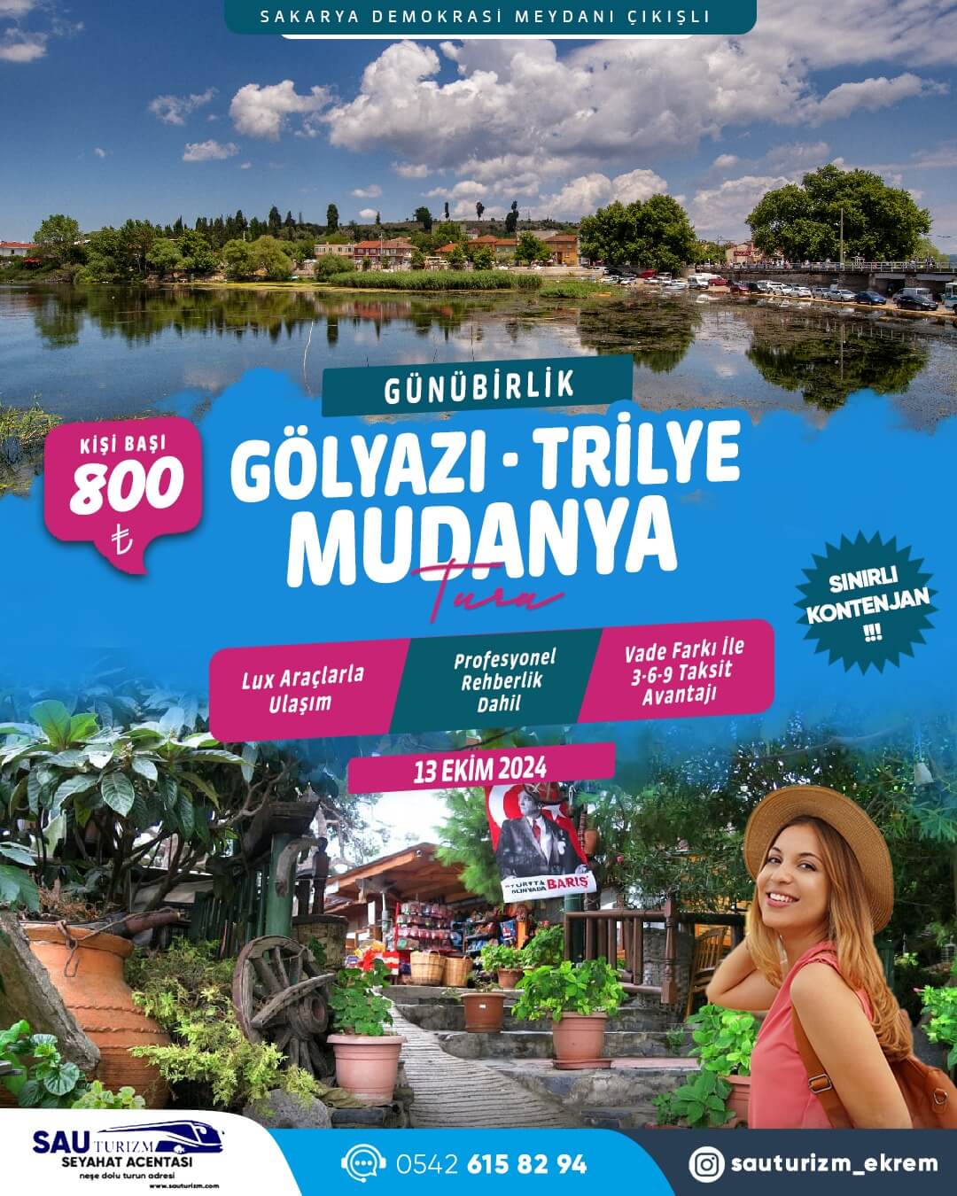 Sakarya Çıkışlı Günübirlik Gölyazı-Trilye-Mudanya Turu 13 Ekim 2024