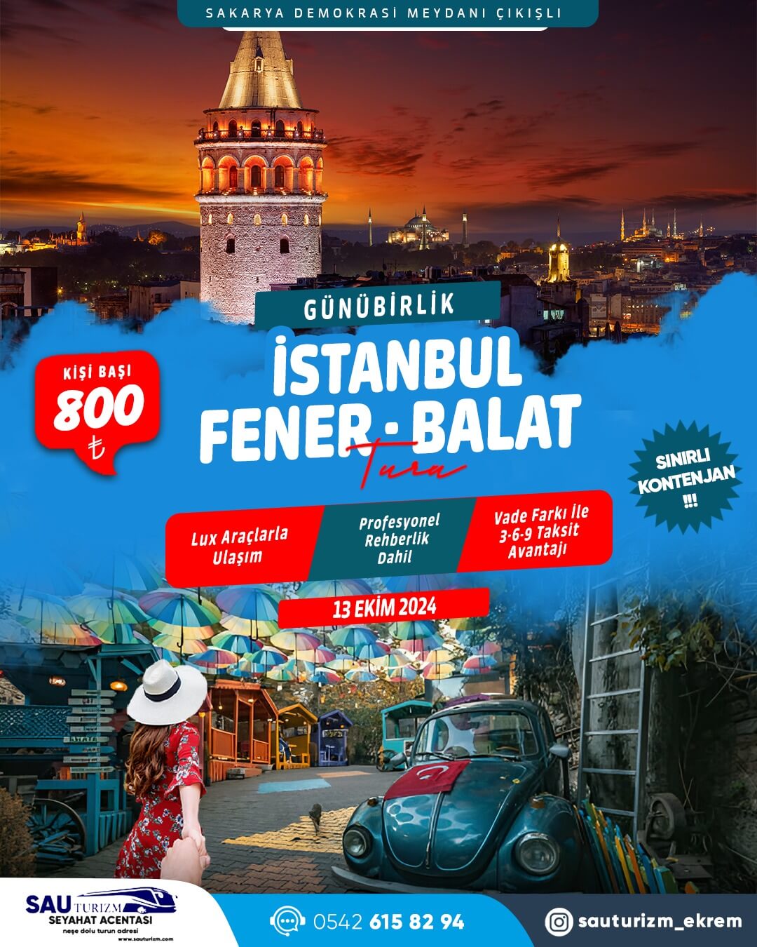 Sakarya Çıkışlı Günübirlik İstanbul-Fener-Balat Turu 13 Ekim 2024