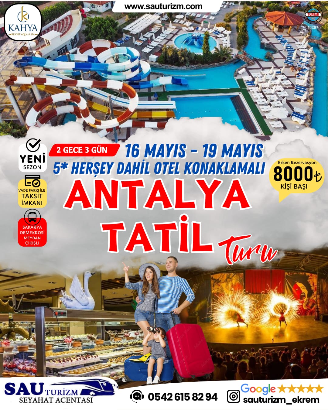 Sakarya Çıkışlı Konaklamalı Antalya Tatil Turu