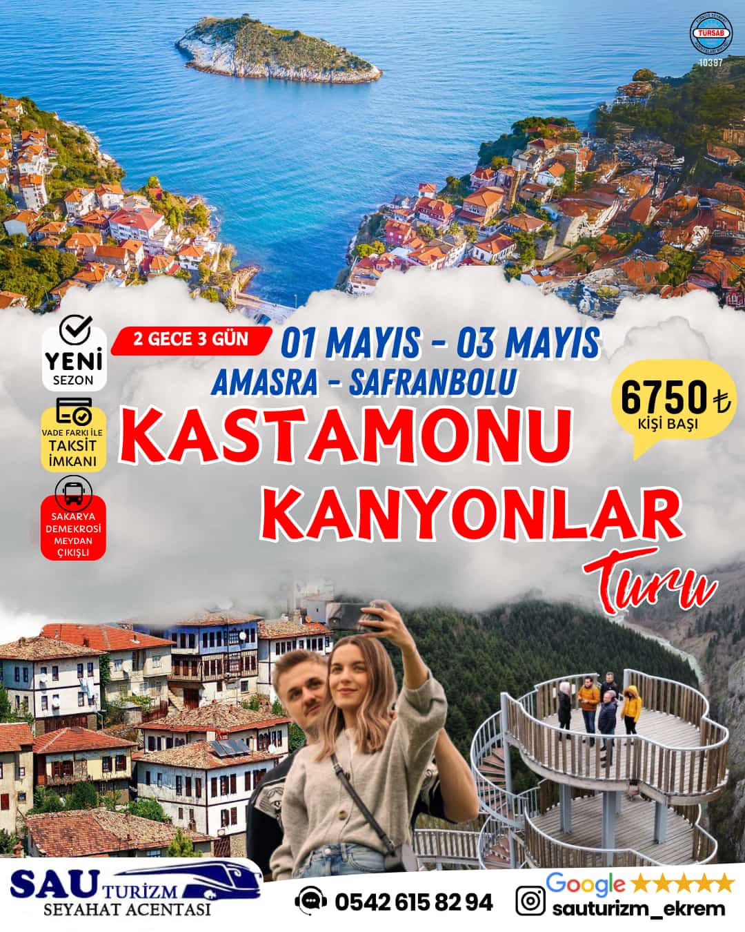 Sakarya Çıkışlı Konaklamalı Kastamonu Kanyonlar Turu